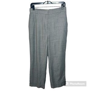 J. Crew Pants Women’s Size 6 Wide Leg Gray Wool Blend Lined Winter Trousers